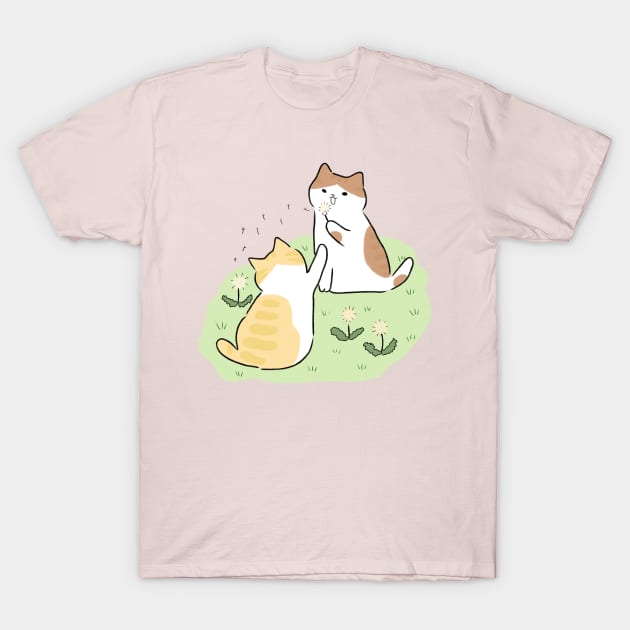 Two Cats at Park T-Shirt by ly.s_art